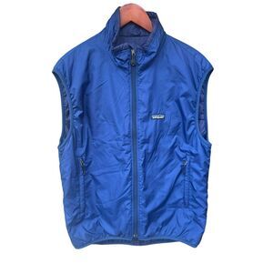 Patagonia Men's M Micro Puff Vest Insulated Blue Pockets Full Zipper vintage